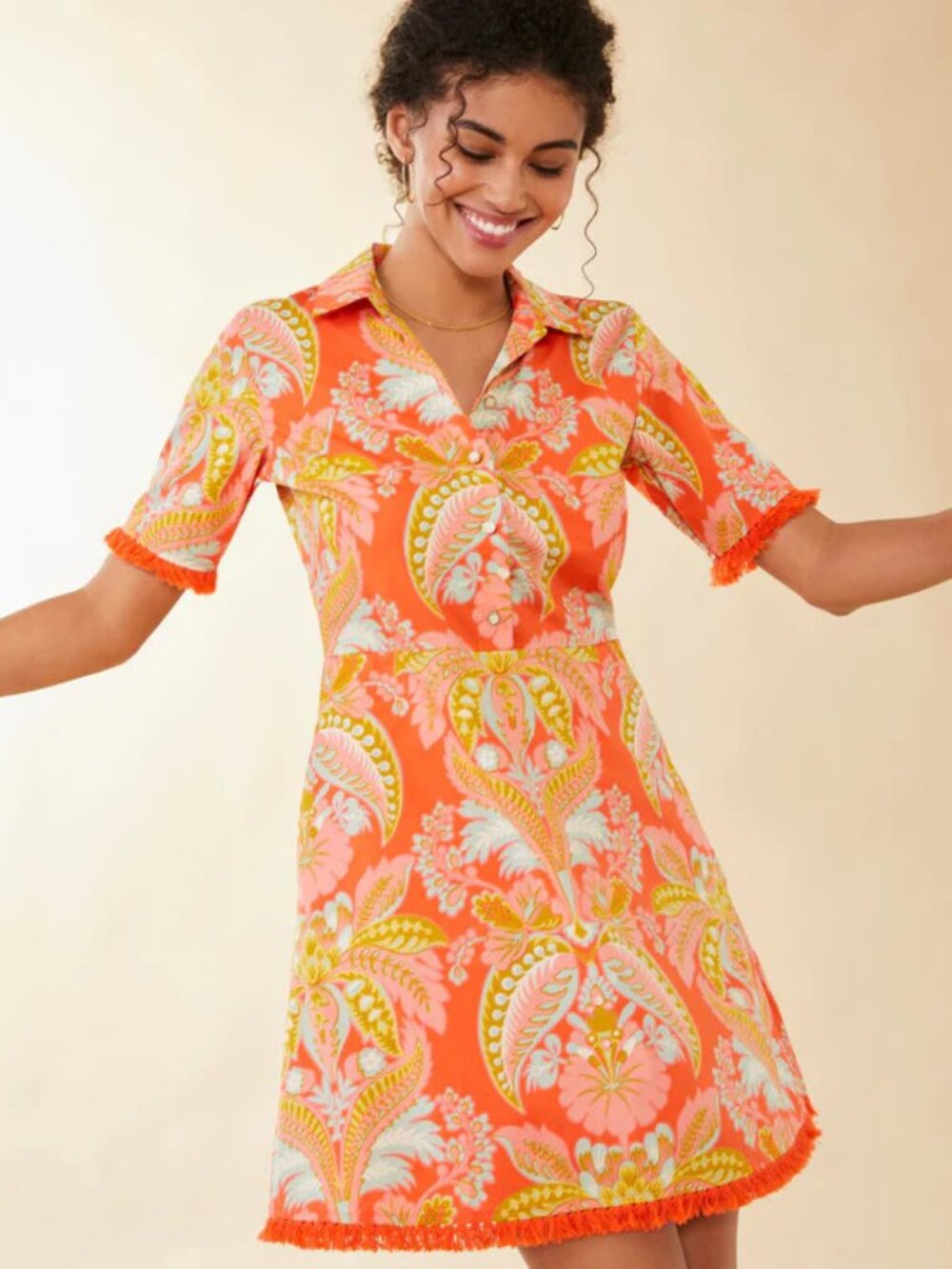 Spartina 449 Ezra River Club Damask shirt dress XXS